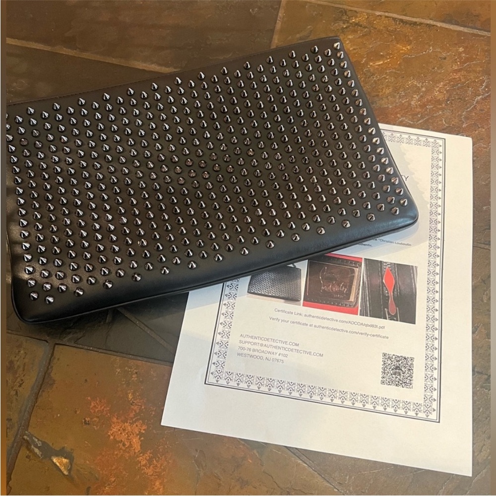 Christian Louboutin Studded Clutch with Strap